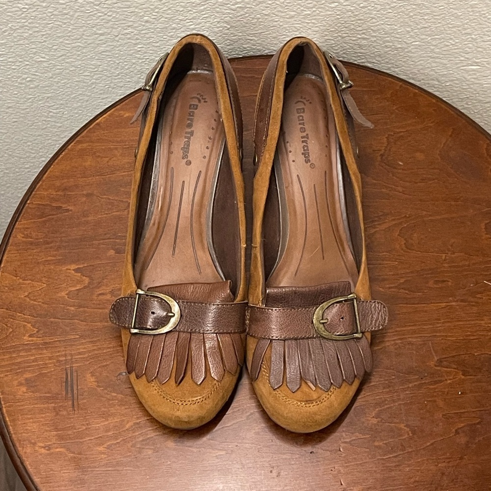 Brown suede wedges (size 11)